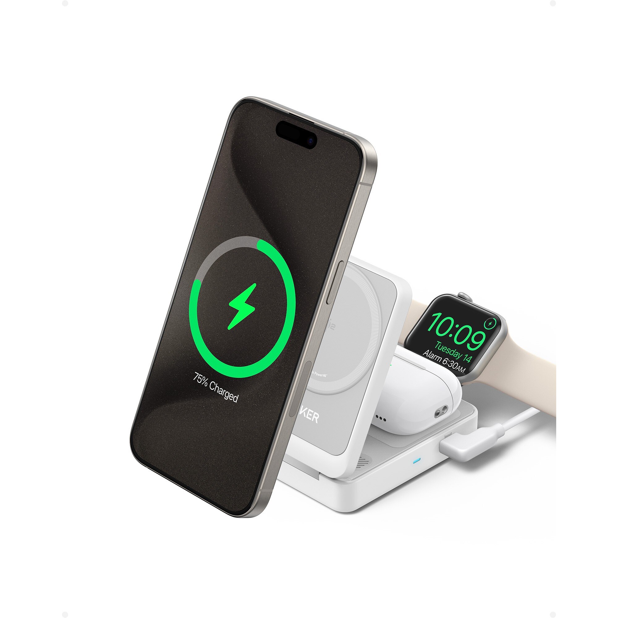 Anker Anker MagGo Wireless Charger 15W 3-in-1 Ladestation