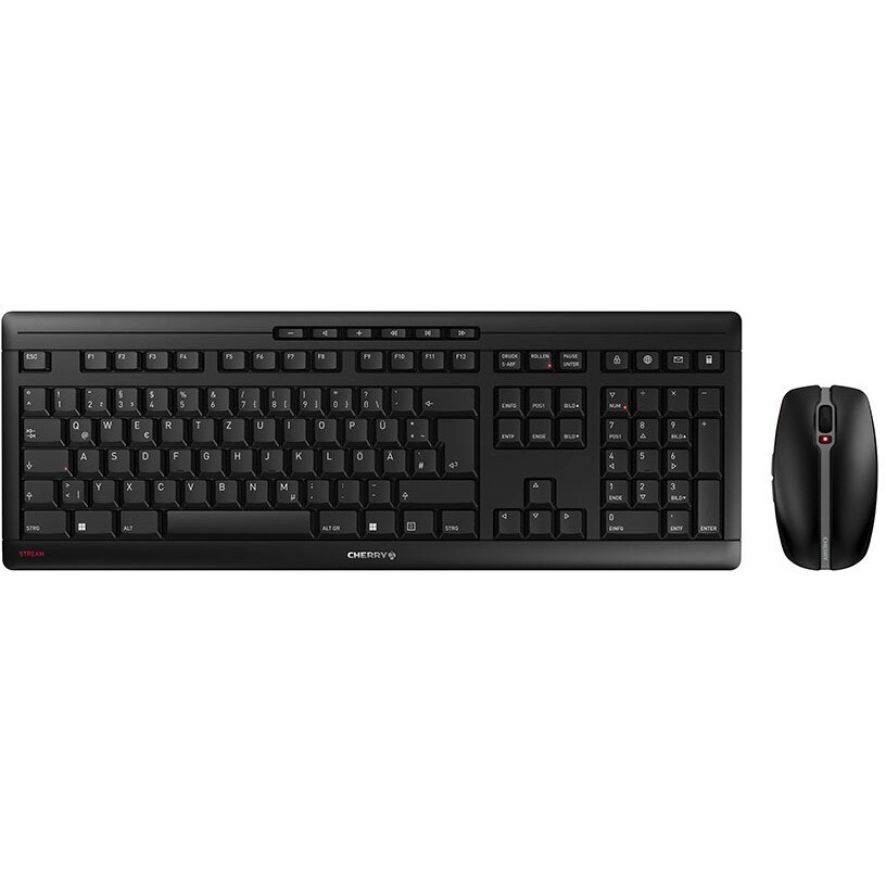 Cherry Cherry Tastatur und Maus Set STREAM DESKTOP RECHARGE black QWERTZ DE