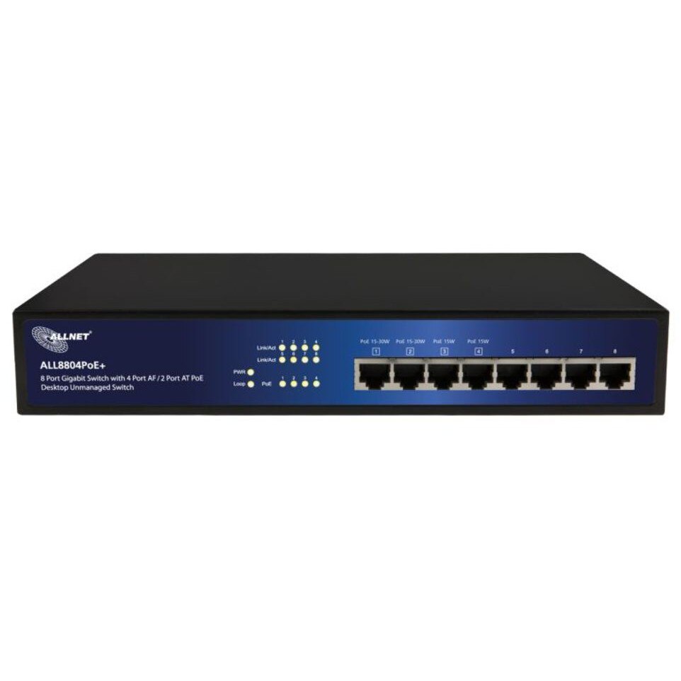 Allnet 8P ALLNET ALL8804PoE+ POE+