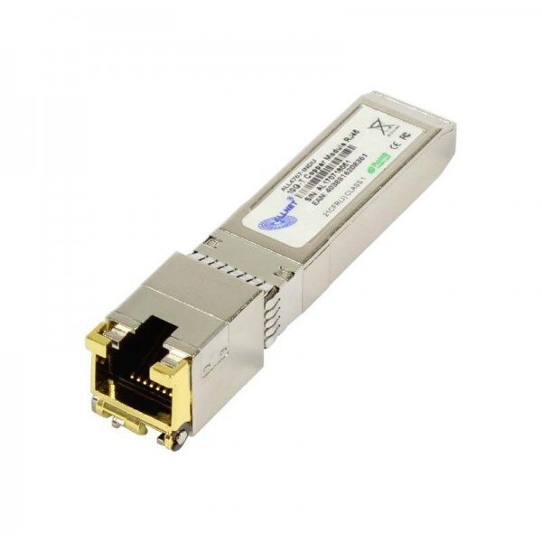 Allnet ALLNET Switch Modul ALL4767-INDU SFP+(Mini-GBIC), 10Gbit, RJ45(TP), uncodiert, Industrial -40/+85 Grad,