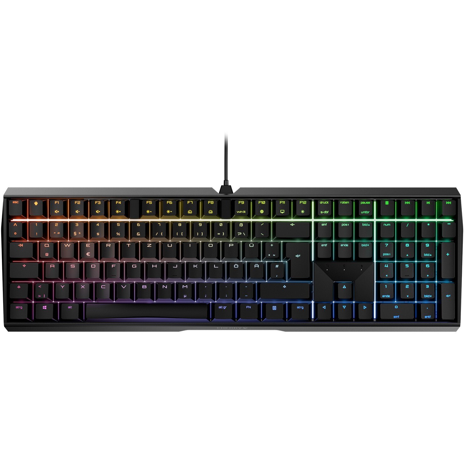 Cherry Cherry MX-Board 3.0 S - Tastatur - Schwarz - Hintergrundbeleuchtung - Tastenschalter: Rot