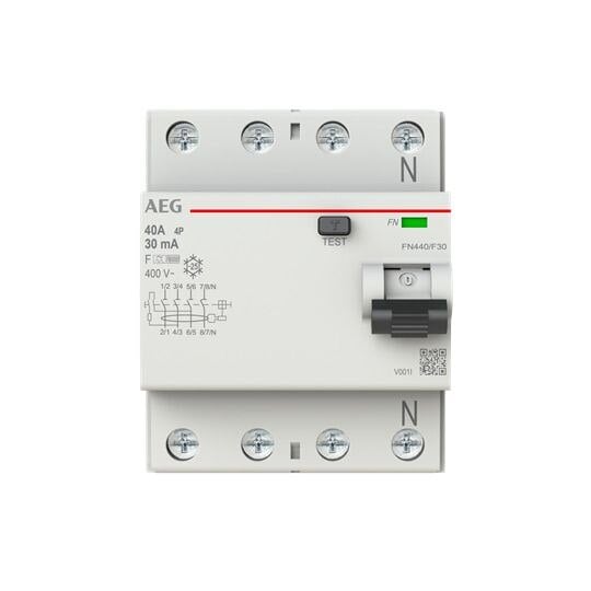 AEG FI-Schutzschalter F 4-polig 415V 40A 4TE FN440/F30 0,03A Reiheneinbaugerät