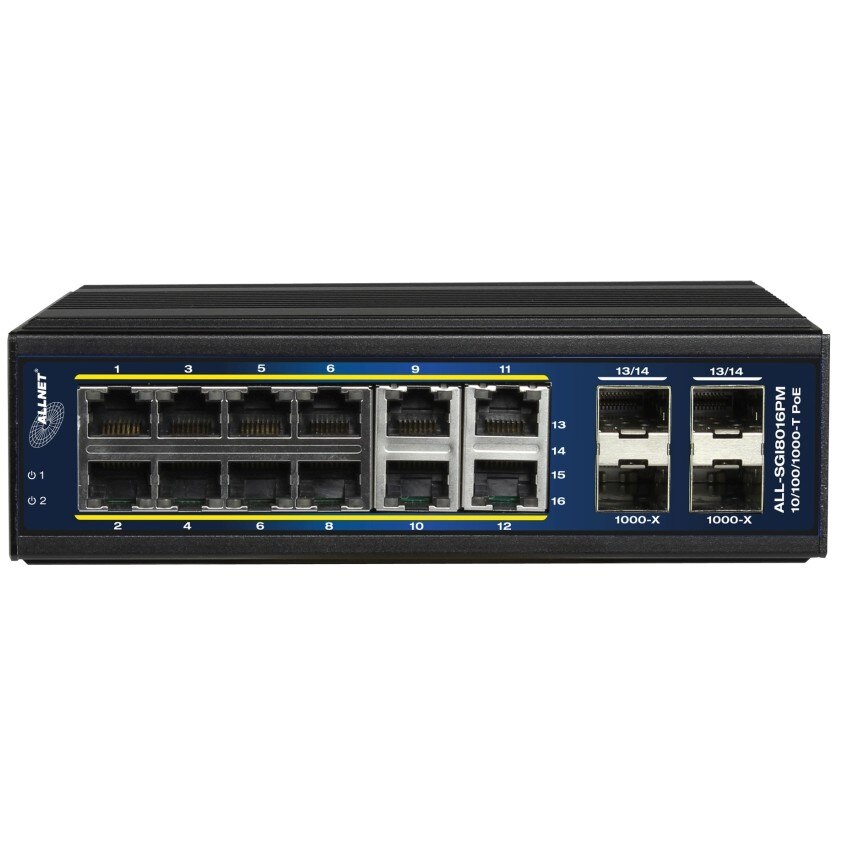 Allnet 12+4P ALLNET ALL-SGI8016PM POE+ M industrial