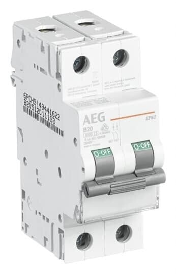 AEG AEG/ABB Leitungsschutzschalter AC C 20A 2-polig 400V 6kA 2TE EP62 C20