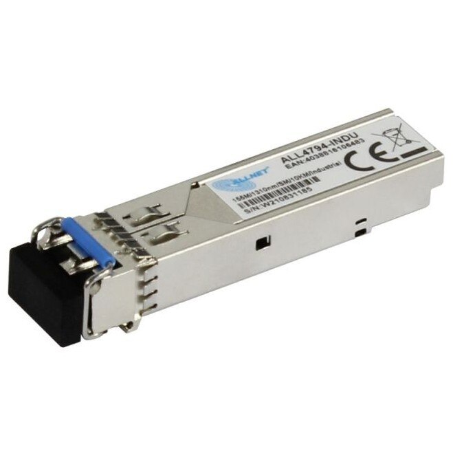 Allnet ALLNET Switch Modul ALL4794-INDU SFP(Mini-GBIC), 100Mbit, FX/LC, 10Km, singlemode, Industrial -40/+85 Grad,