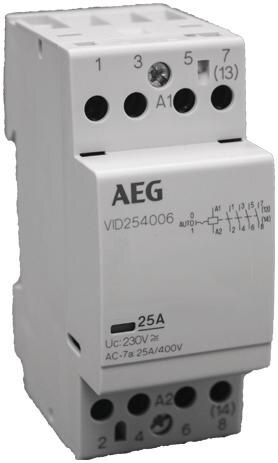AEG AEG/ABB Installationsschütz 24A 230V/UC 400-440V/UC VI254006