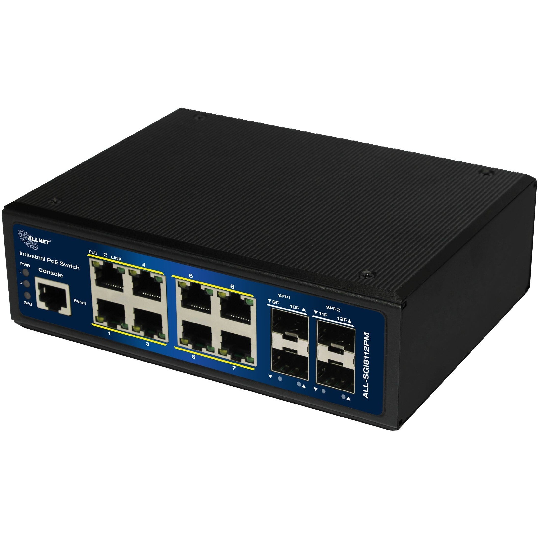 Allnet 8+4P ALLNET ALL-SGI8112PMJ POE M industrial