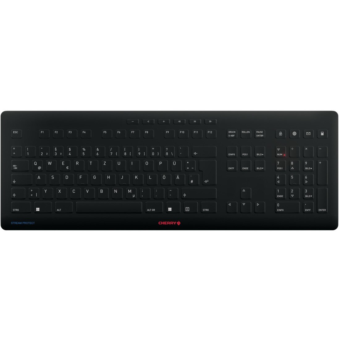 Cherry Cherry Keyboard STREAM PROTECT WIRELESS [DE] black