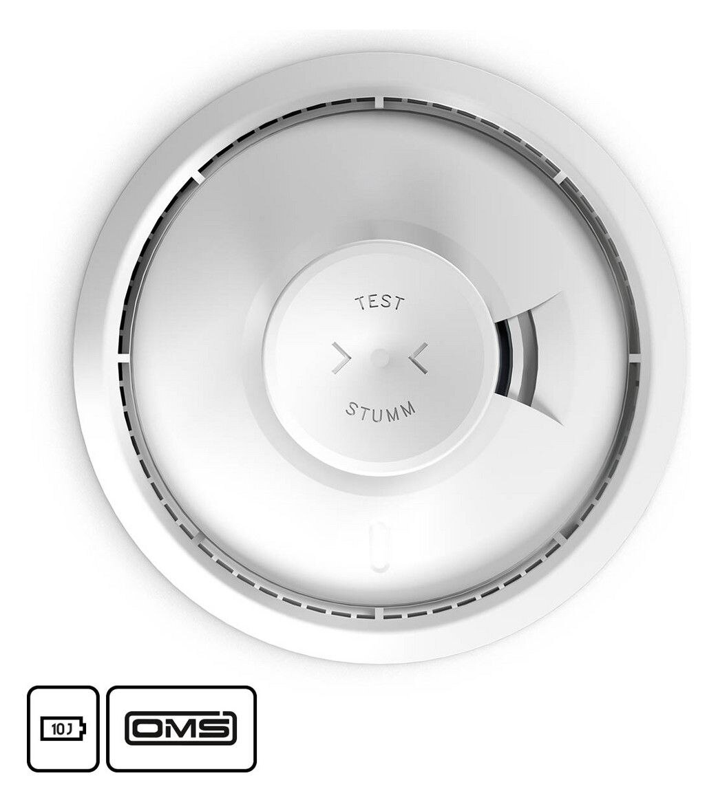 EI ELECTRONICS Rauchmelder 3V/DC VdS wei&szlig; Ei6500-OMS autark 10J Batt