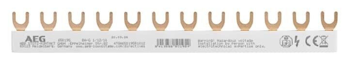 AEG AEG/ABB Phasenschiene 1ph 18mm 210mm 10qmm 85A Gabel BA-G 1/12/10