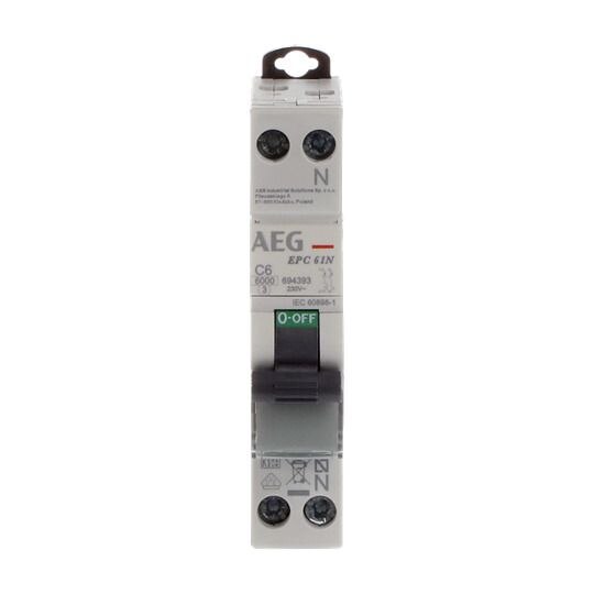 AEG AEG/ABB Leitungsschutzschalter AC C 6A 0+N 230V 6kA 1TE EPC61N C06