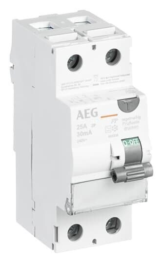 AEG/ABB FI-Schutzschalter A 2-polig 230V 25A 0,03A 2TE Reiheneinbaugerät FP A 2 25/030