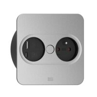 Bachmann Steckdose 1-fach si matt 1USB-A Einb TWIST 946.015 1USB-C mit BS Klappdeckel IP20
