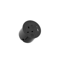 Bachmann Steckdosenleiste 1-fach schwarz 2xUSB 938.205 0,2m IP20 1,5qmm