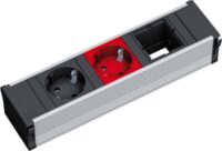 Bachmann Steckdosenleiste 2/1-fach schwarz 0,1m CONI 912.023 35° IP20 1,5qmm
