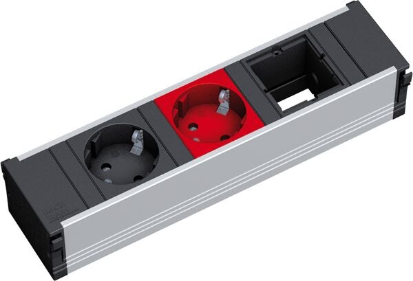 Bachmann Bachmann Steckdosenleiste 2/1-fach schwarz 0,1m CONI 912.023 35° IP20 1,5qmm