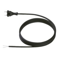 Bachmann Netzanschlussleitung 2m 10A schwarz 248.174 2x1,5qmm IP20 Profilstecker