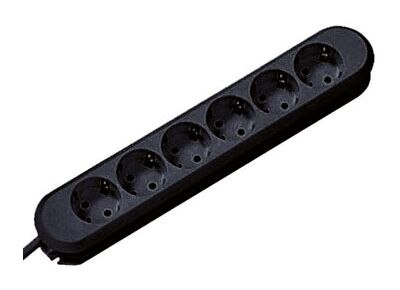 Bachmann ELTROPA Steckdosenleiste 6-fach schwarz 3m 35° E381.148SK IP20 1,5qmm