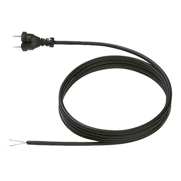 Bachmann Bachmann Netzanschlussleitung 3m 10A schwarz 248.175 2x1,5qmm IP20 Aderendh 0-70°C