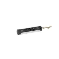Bachmann Multi-Tischsteckdose Aufb 2USB 707.001 2Steckd schwarz Aluminium
