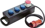 Bachmann CEE-Kombi Gummi schwarz IP44 3Steckd 349.184 1x16A5p400V CEE-16A