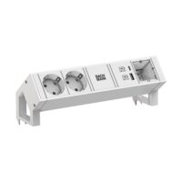 Bachmann Steckdosenleiste 2/f weiß 1xUSB 902.3213 0,2m 35° IP20