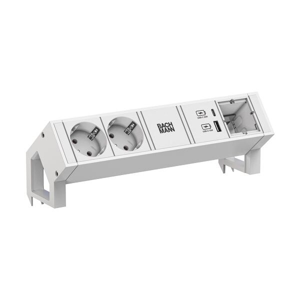 Bachmann Bachmann Steckdosenleiste 2/f weiß 1xUSB 902.3213 0,2m 35° IP20