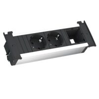 Bachmann Steckdosenleiste 2-fach schwarz 2m 35° KAPSA 927.002 1,5qmm