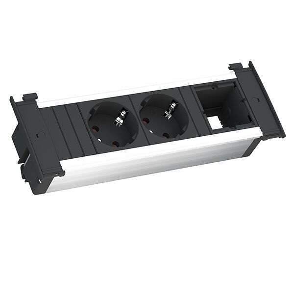 Bachmann Bachmann Steckdosenleiste 2-fach schwarz 2m 35° KAPSA 927.002 1,5qmm