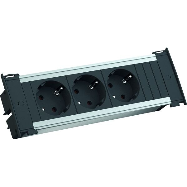Bachmann Bachmann Steckdosenleiste 3-fach schwarz 0,2m 35° KAPSA 927.050 1,5qmm