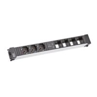 Bachmann Steckdosenleiste 3-fach alu 1xUSB 909.0105 0,2m IP20 1,5qmm