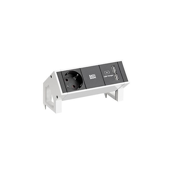 Bachmann Bachmann Steckdosenleiste 1-fach alu 0,2m 902.380 35° IP20 1,5qmm