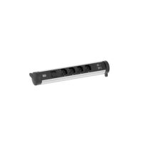 Bachmann Steckdosenleiste schwarz 2xUSB 0,2m 706.010 mit Ein/Aus IP20 1,5qmm