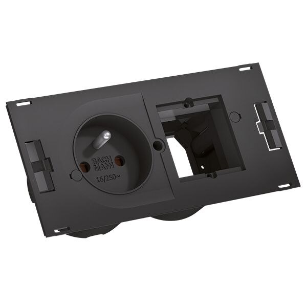 Bachmann Bachmann Steckdosenleiste schwarz 2m 90° IP20 929.032 1,5qmm