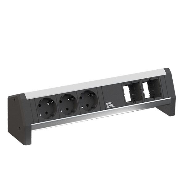 Bachmann Bachmann Steckdosenleiste 3-fach alu 10m 35° 902.0096 IP20 1,5qmm