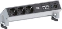 Bachmann Steckdosenleiste 3/3-fach inoxgr 902.502 1xUSB 1,5m 35° IP20 1,5qmm
