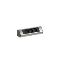 Bachmann Multi-Tischsteckdose Aufb Edelstahl 932.001 Aluminium