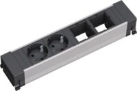 Bachmann Steckdosenleiste 2/2-fach schwarz 35° CONFERENCE 909.003 IP20