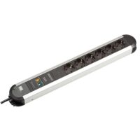 Bachmann Steckdosenleiste 6-fach schwarz 1,75m PRIMO 331.006 35° IP20 Netzentstör ÜSS