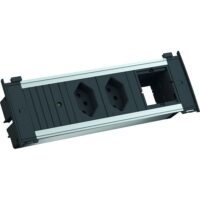 Bachmann Steckdosenleiste 2-fach alu 0,2m KAPSA 927.061 35° IP20 1,5qmm