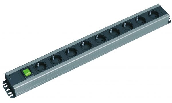 Bachmann ELTROPA Steckdosenleiste 9-fach grau mit Ein/Aus ESL 9.0S 2m 90° IP20 1,5qmm