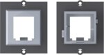 Bachmann Zentralplatte Mod-Jack 1-fach schwarz 917.007 Klemmbef ohne Beschriftungsfeld