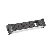 Bachmann Steckdosenleiste 2-fach alu 0,3m 909.0023 45° IP20 1,5qmm