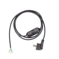 Bachmann Netzanschlussleitung 2m 10A schwarz 302.174 3x0,75qmm IP20 Aderendh 0-70°C