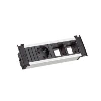 Bachmann Steckdosenleiste 1-fach alu 0,2m KAPSA 927.062 35° IP20 1,5qmm