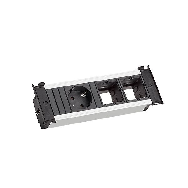 Bachmann Bachmann Steckdosenleiste 1-fach alu 0,2m KAPSA 927.062 35° IP20 1,5qmm