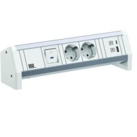 Bachmann Steckdosenleiste 2/f weiß 1xUSB 902.0291 mit Ein/Aus 0,2m 35° IP20
