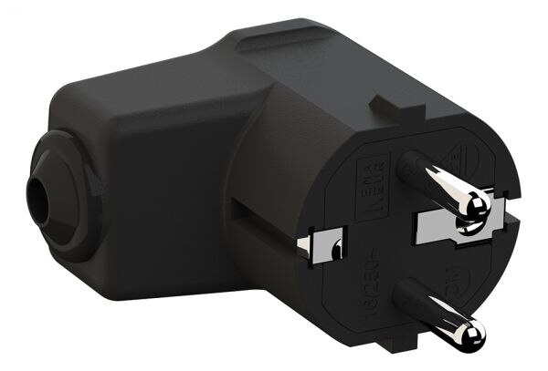 Bachmann ELTROPA Schutzkontaktstecker 16A 250V schwarz E 960102 Kunststoff IP20 rechtw