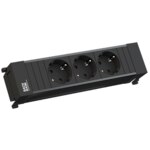 Bachmann Steckdosenleiste 3-fach schwarz 0,1m 35° 317.117 IP20 1,5qmm
