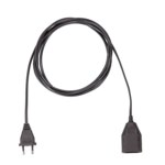 Bachmann EURO-Verlängerung 3m 2x0,75qmm 233.185 2,5A schwarz IP20 Euro-Steck 0-70°C